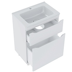 Vivon Тумба с раковиной Shelly 60 белая матовая – фотография-13